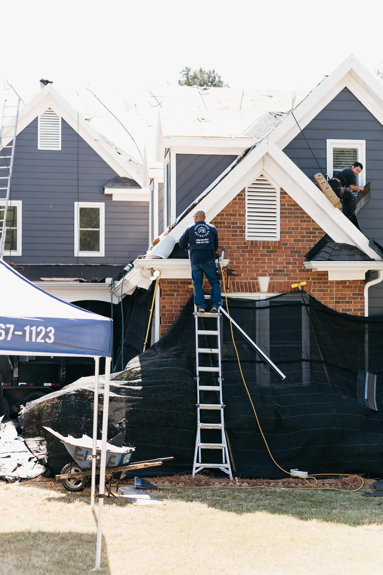 Vinyl siding panels installed by Preferred Roofing & Exteriors on an Atlanta, GA home