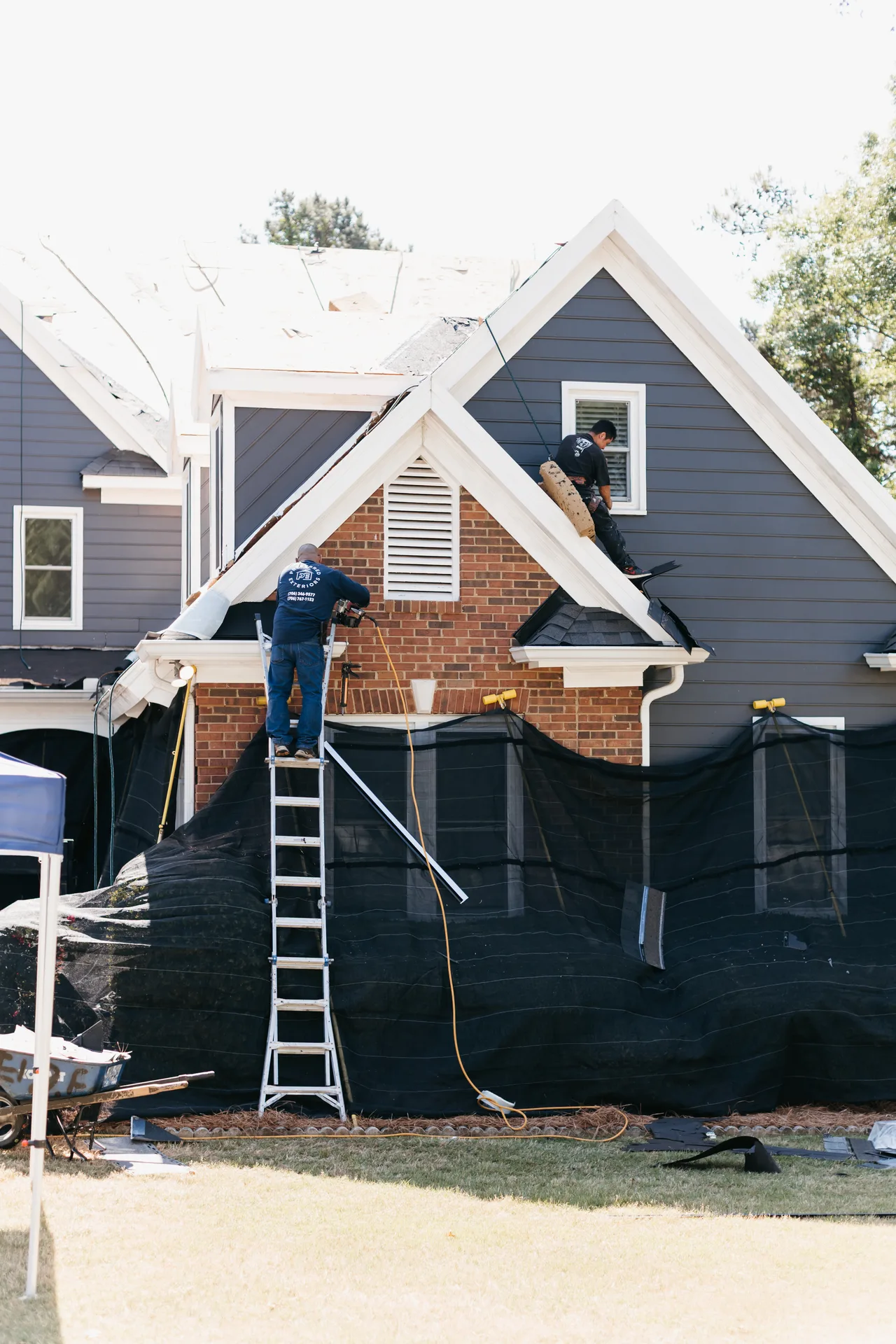Fiber cement HardiePlank siding replacement on an Atlanta, GA home