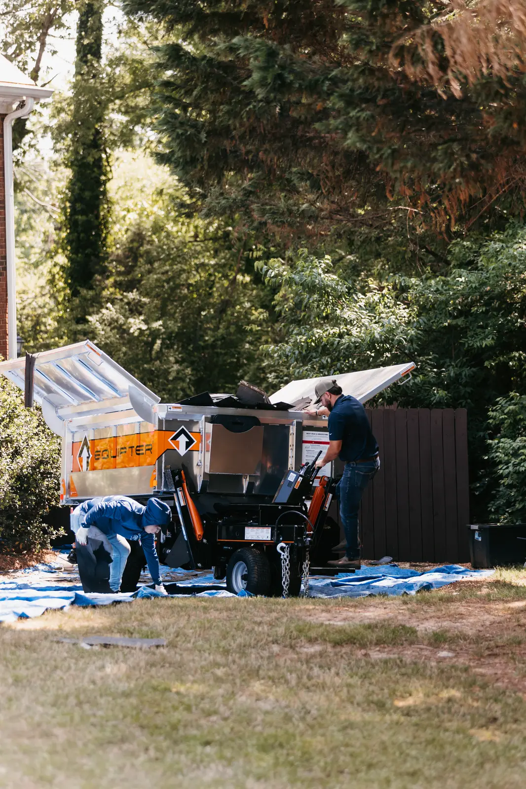 Gutter repair service fixing leaking and sagging sections on an Atlanta home