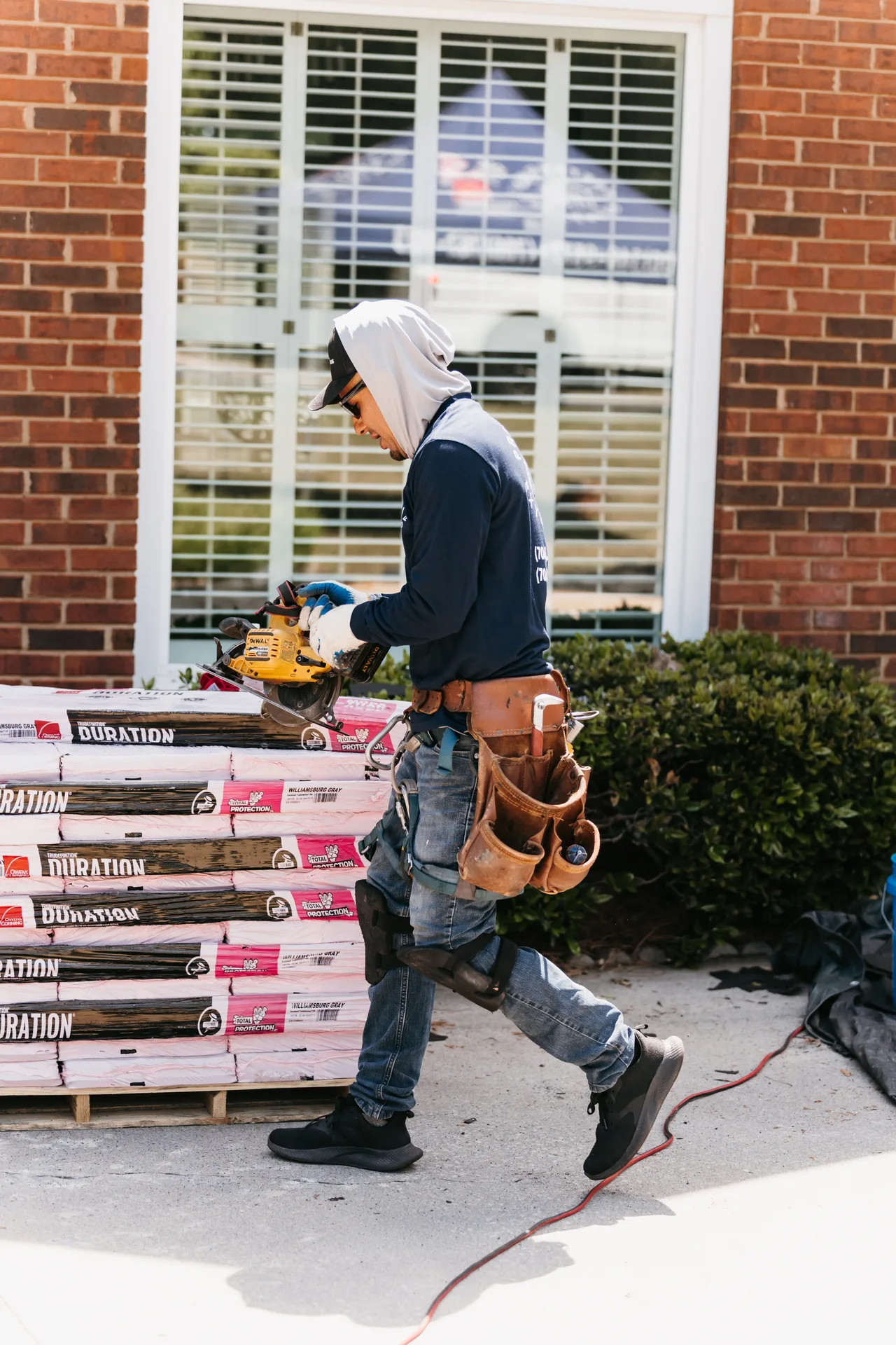 Annual roof inspection by certified Atlanta technician identifying early signs of wear