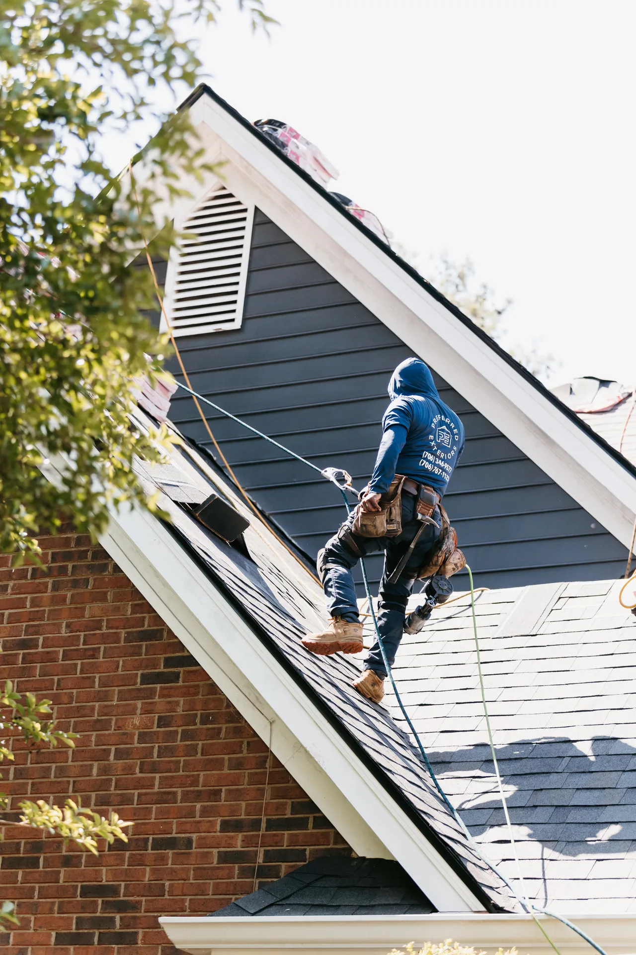 Standing seam metal roof replacement on a home near the Chattahoochee River in Atlanta, GA