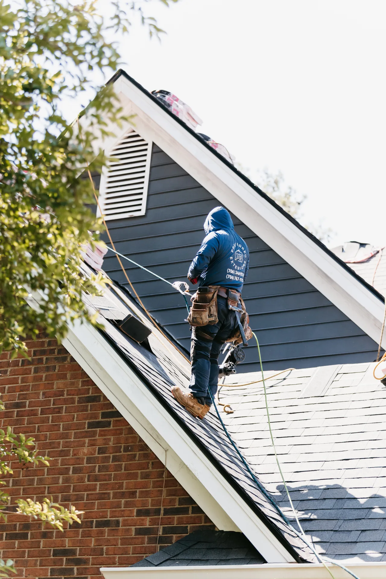 Standing seam metal roof installation on an Atlanta, GA home for energy efficiency and durability